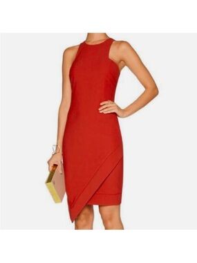 NWOT Elizabeth and James Red Midi Sheath Dress